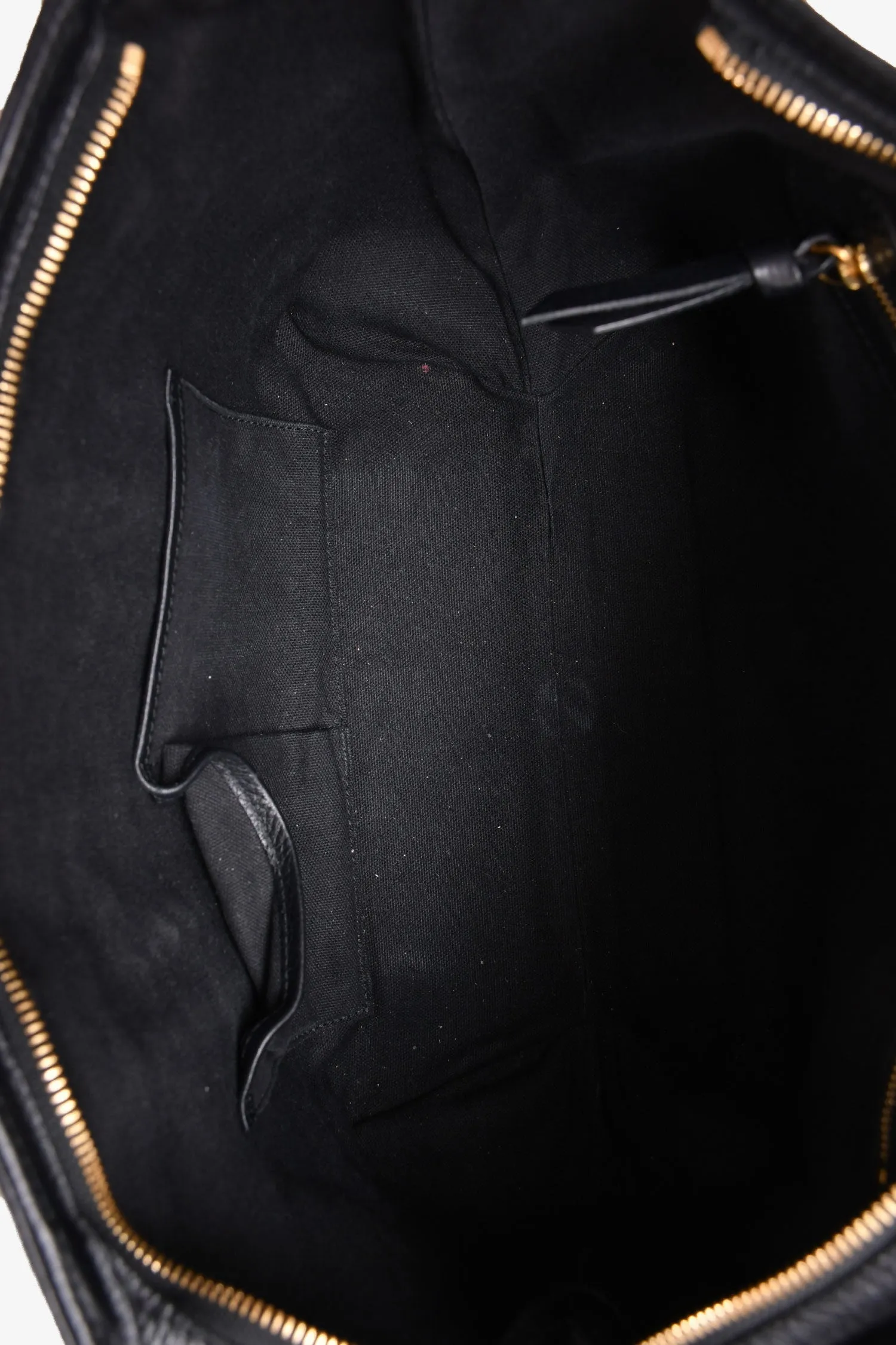Alexander McQueen Black Leather Whipstitch Tote with Strap