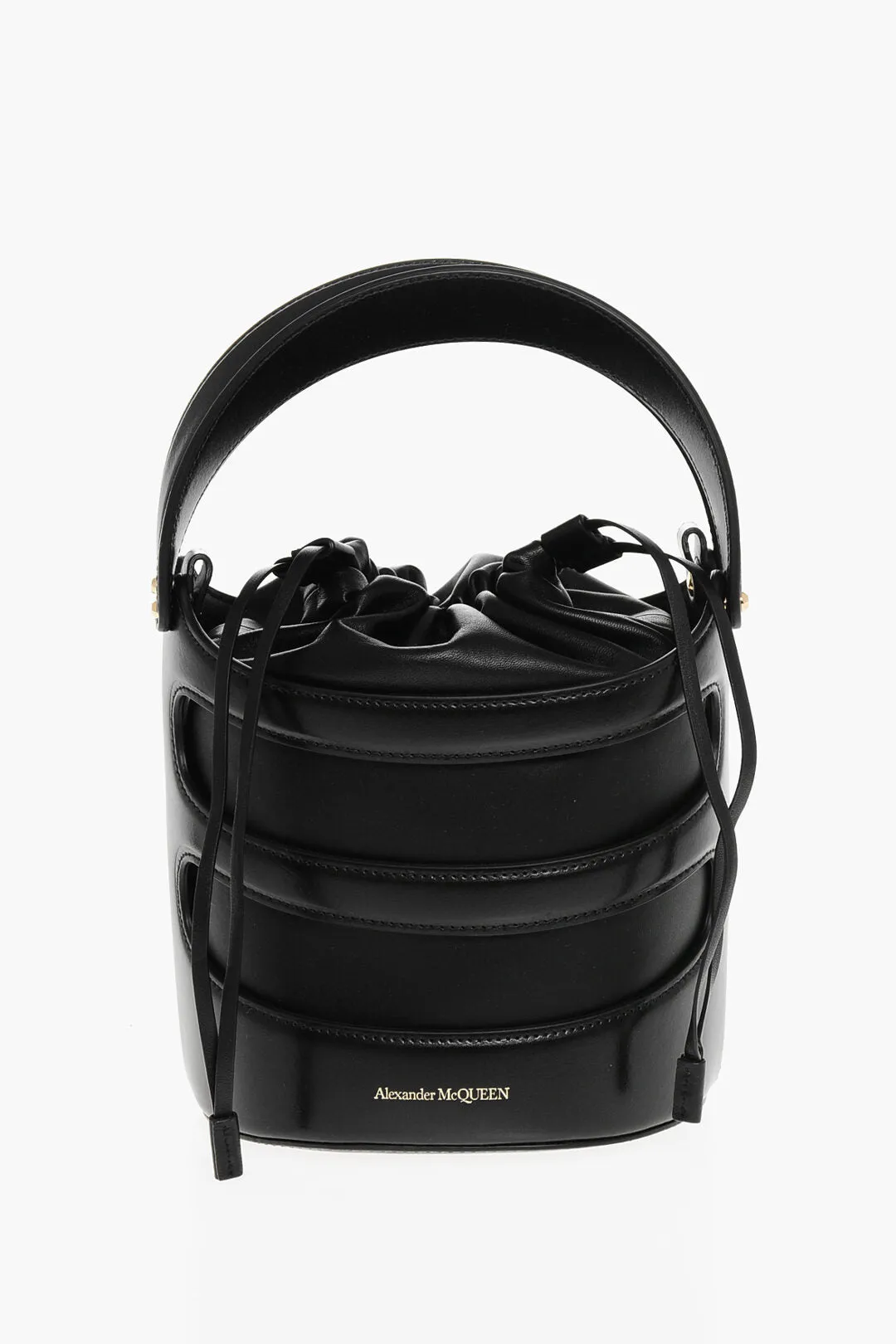 Alexander Mcqueen Leather The Rise Bucket Bag With Removable Shoulder Strap