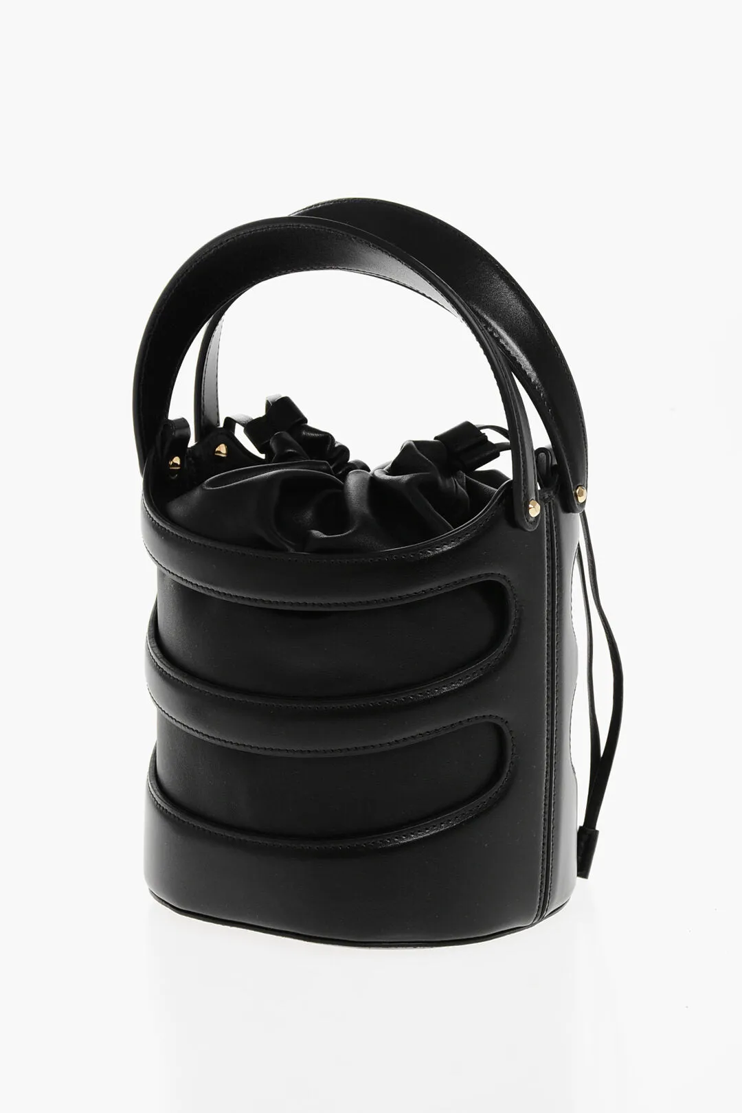Alexander Mcqueen Leather The Rise Bucket Bag With Removable Shoulder Strap