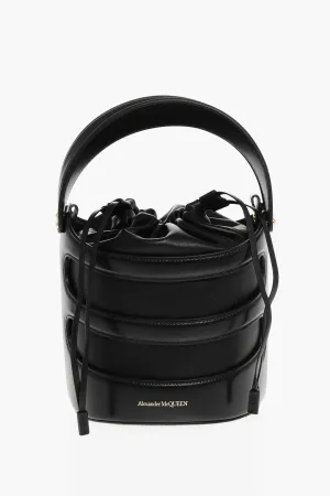 Alexander Mcqueen Leather The Rise Bucket Bag With Removable Shoulder Strap