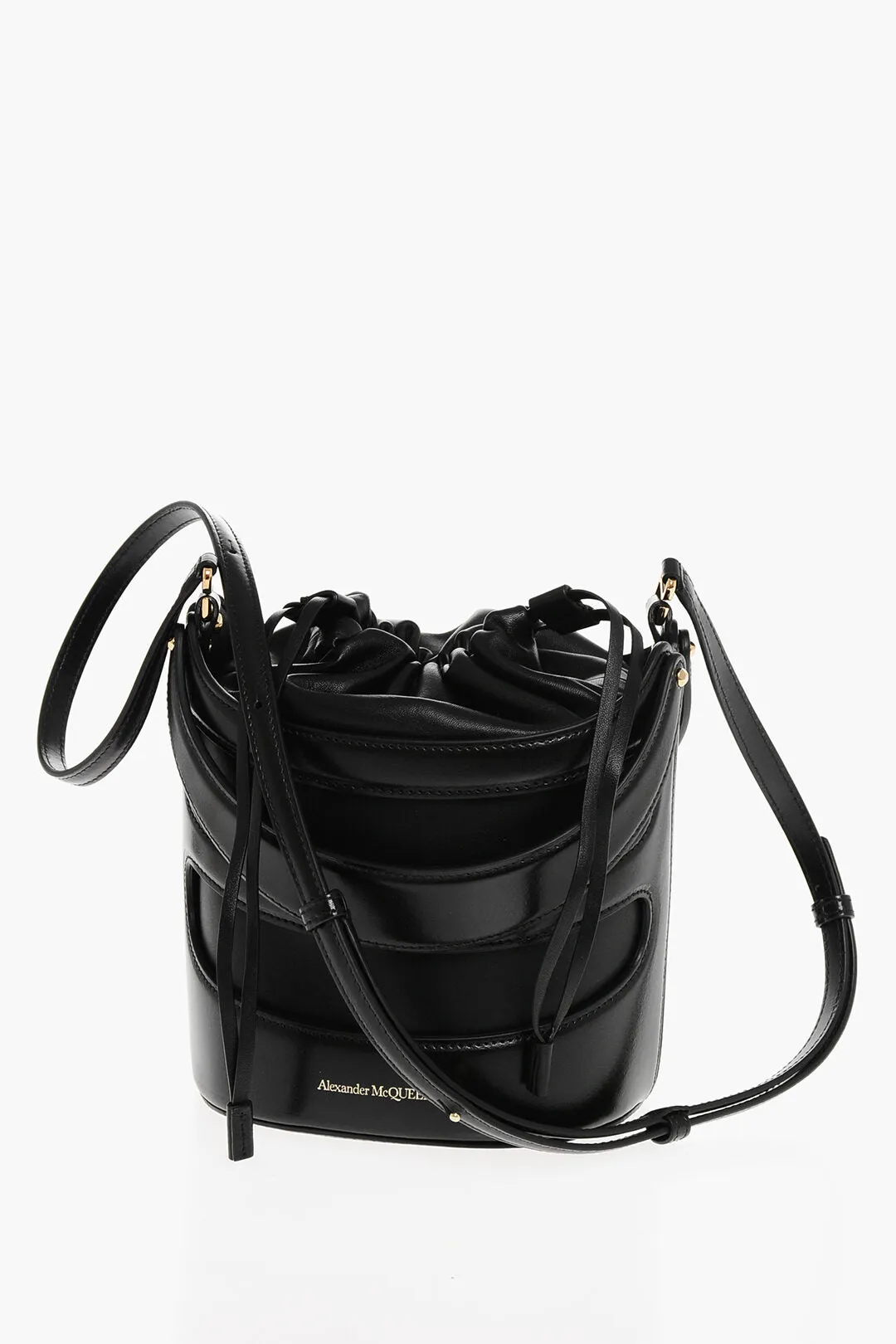 Alexander Mcqueen Leather The Rise Bucket Bag With Removable Shoulder Strap
