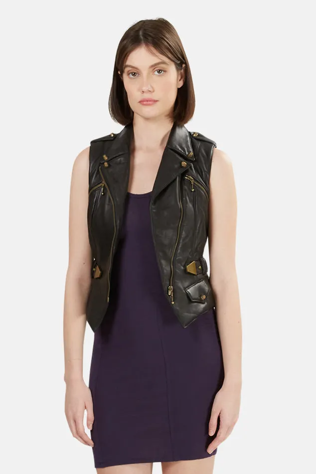 Alexander Wang Leather Vest with Belt