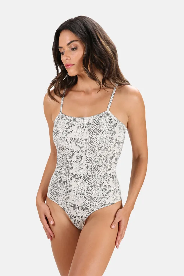 ATM Snake Print Cotton Bodysuit