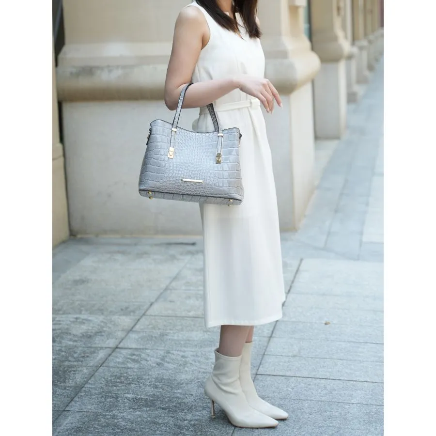 Aurelia Crocodile Embossed Vegan Leather Women’s Tote Bag