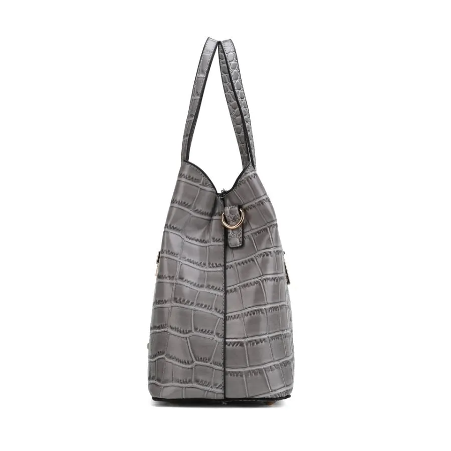 Aurelia Crocodile Embossed Vegan Leather Women’s Tote Bag