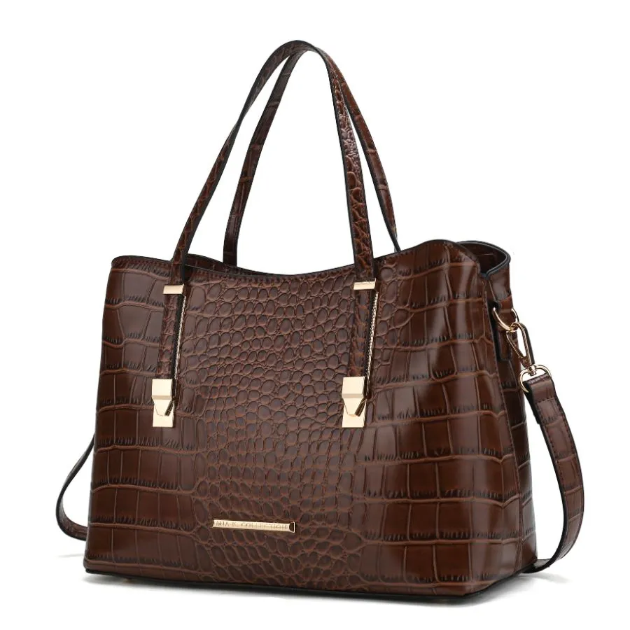 Aurelia Crocodile Embossed Vegan Leather Women’s Tote Bag