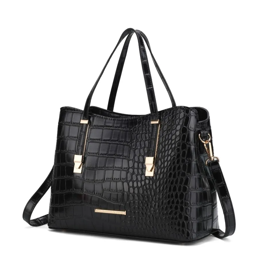 Aurelia Crocodile Embossed Vegan Leather Women’s Tote Bag
