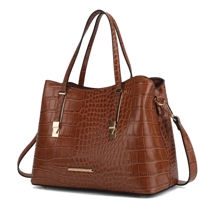 Aurelia Crocodile Embossed Vegan Leather Women’s Tote Bag