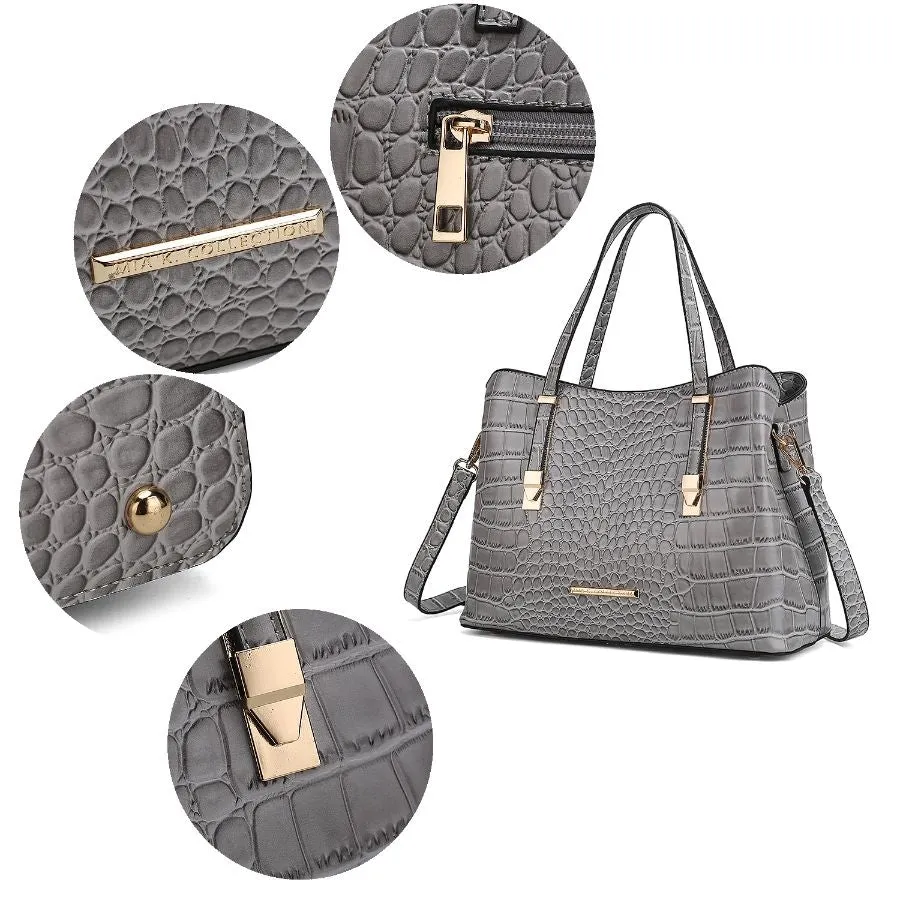 Aurelia Crocodile Embossed Vegan Leather Women’s Tote Bag