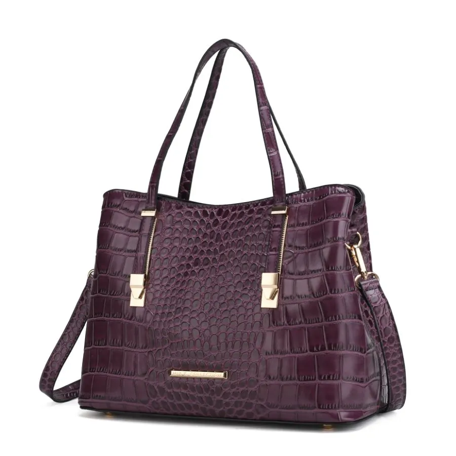 Aurelia Crocodile Embossed Vegan Leather Women’s Tote Bag