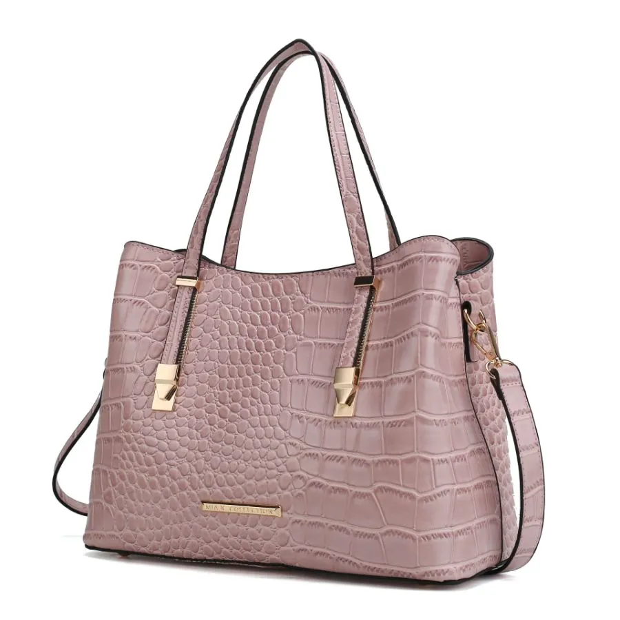 Aurelia Crocodile Embossed Vegan Leather Women’s Tote Bag