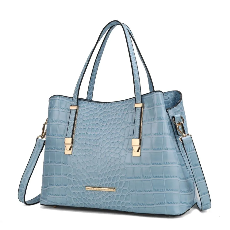 Aurelia Crocodile Embossed Vegan Leather Women’s Tote Bag