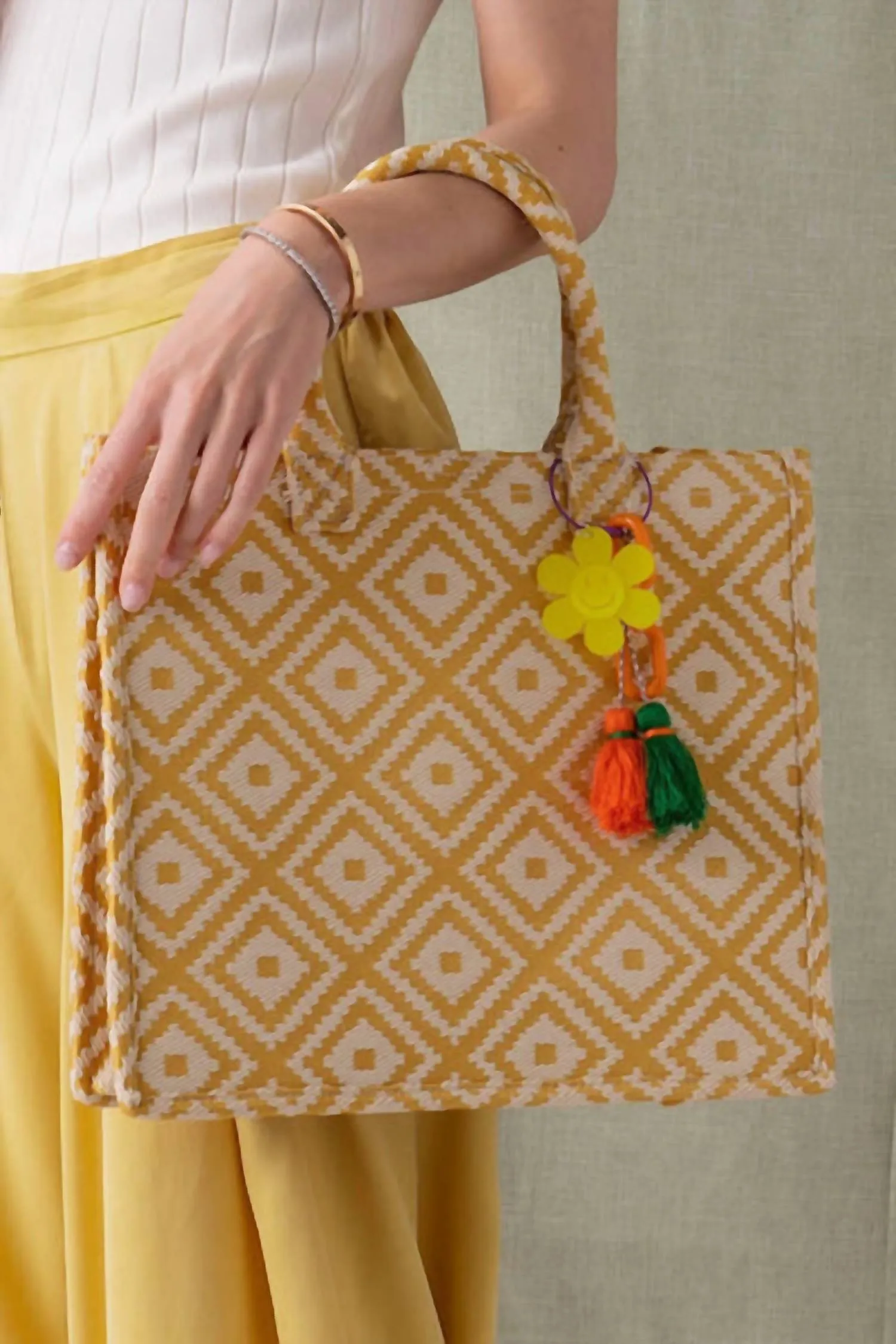 Aztec Tote Bag In Yellow