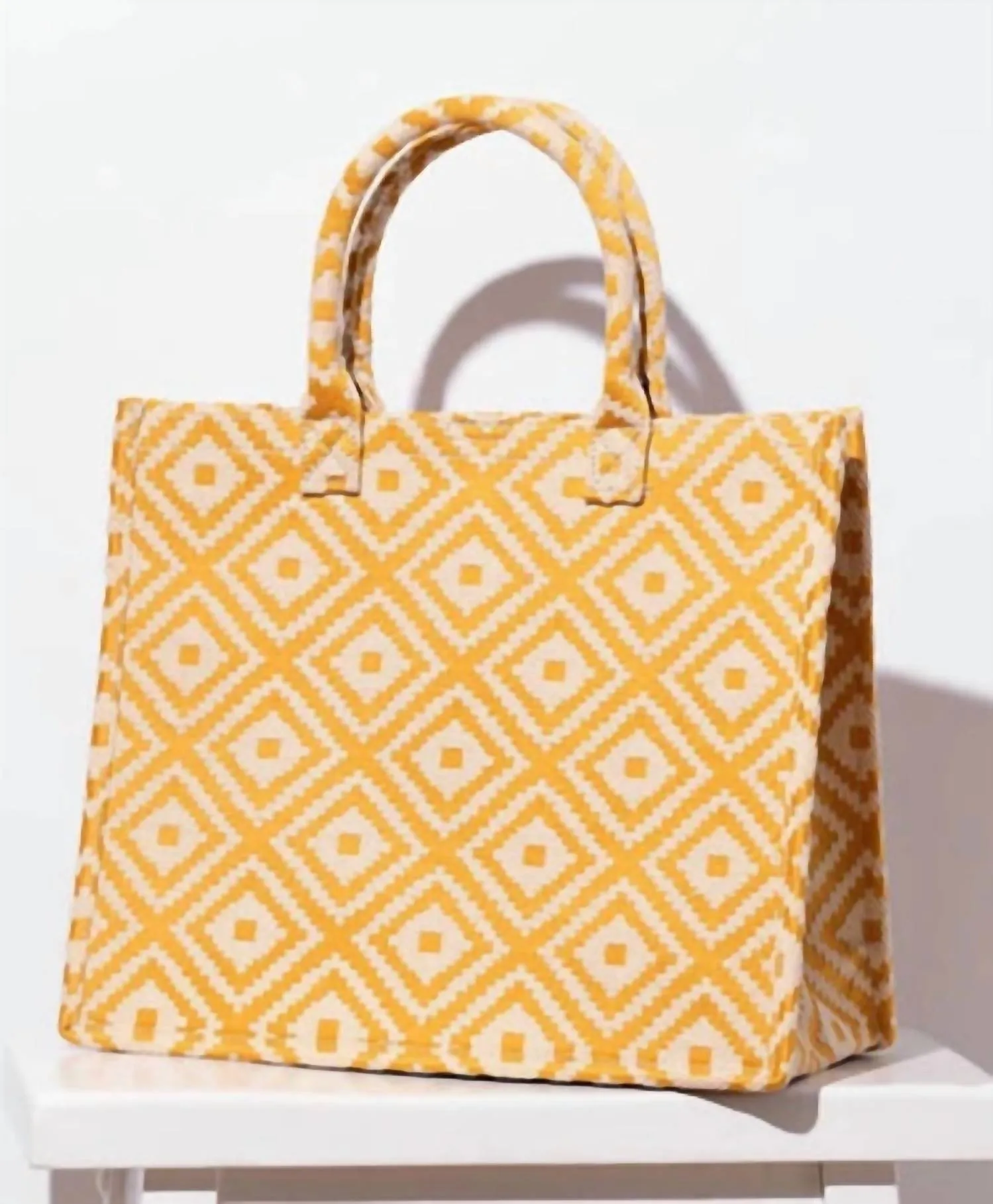 Aztec Tote Bag In Yellow