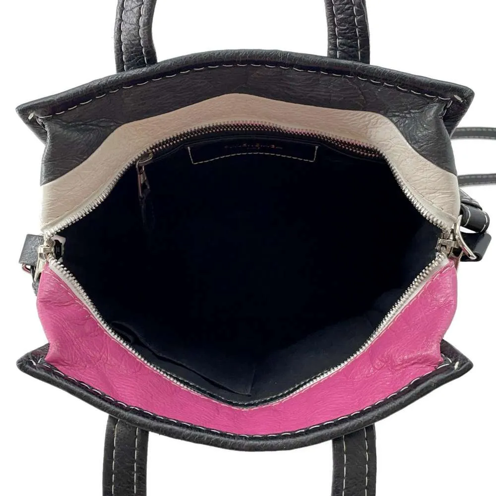 BALENCIAGA Bazar 2way Tote Bag Black/Multicolor 452458 Leather Size XS