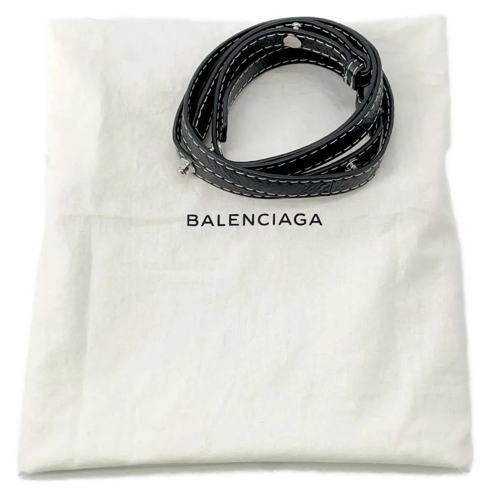 BALENCIAGA Bazar 2way Tote Bag Black/Multicolor 452458 Leather Size XS