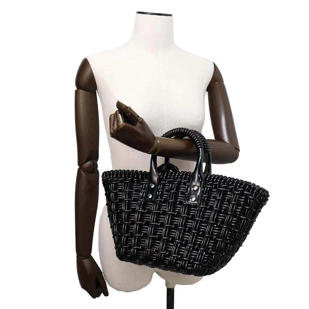 BALENCIAGA Bistro 2WAY Tote Bag Black 671342 Patent Leather Size XS