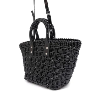 BALENCIAGA Bistro 2WAY Tote Bag Black 671342 Patent Leather Size XS