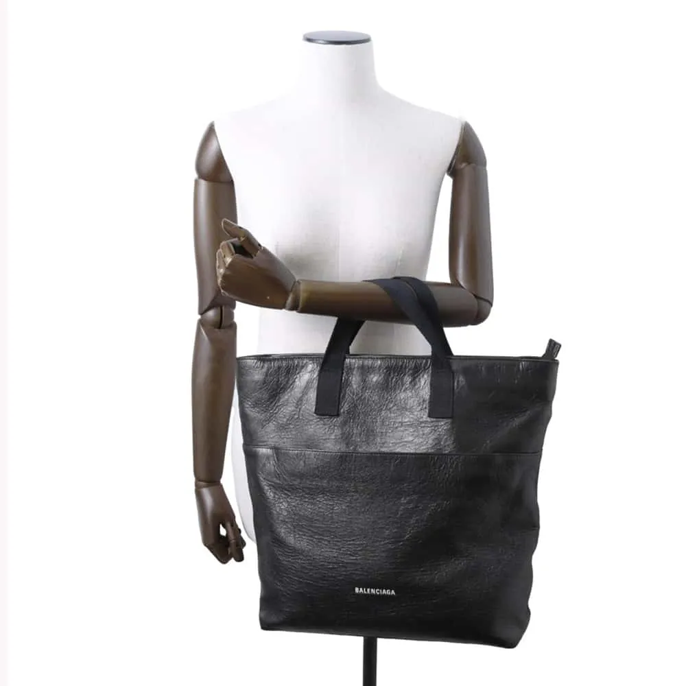 BALENCIAGA Explorer 2way Tote Black 638804 Leather