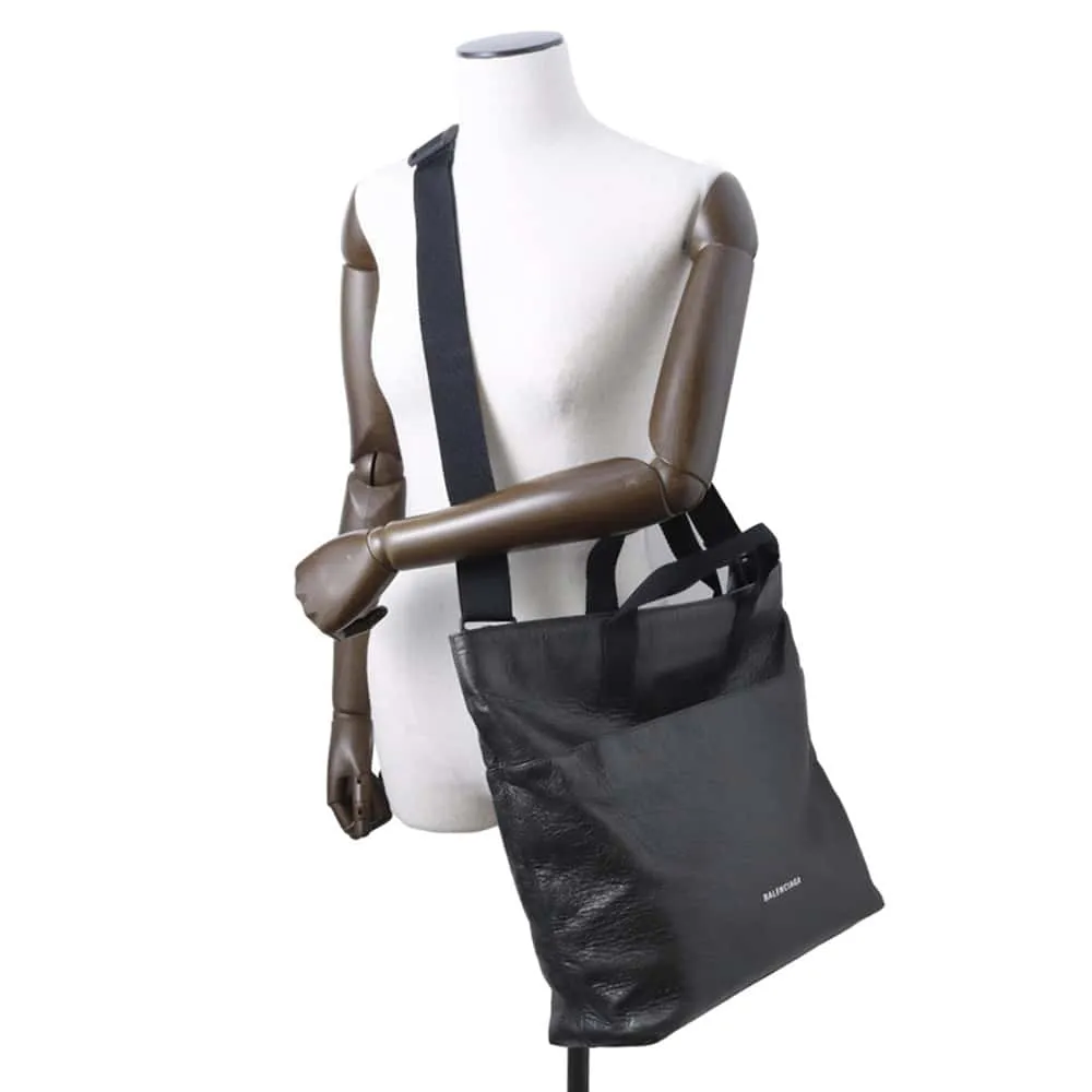 BALENCIAGA Explorer 2way Tote Black 638804 Leather