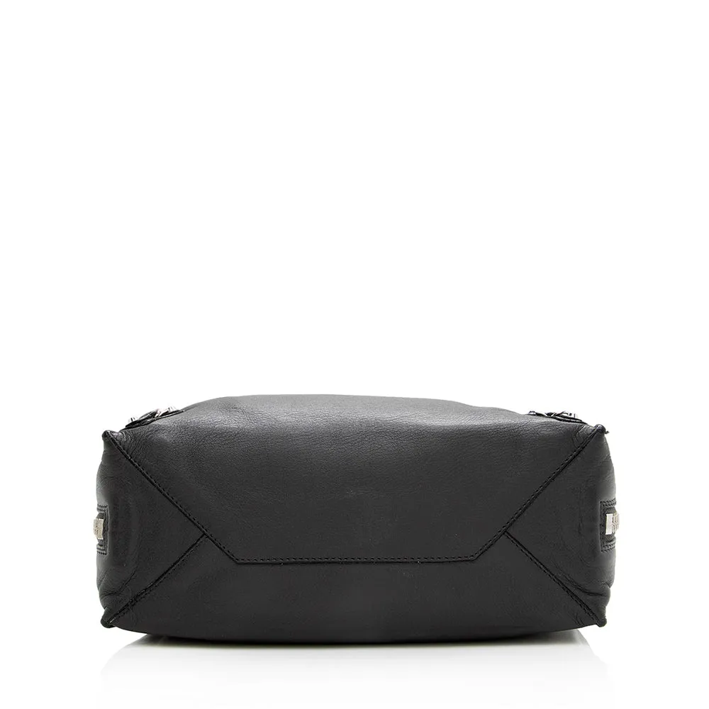 Balenciaga Grained Calfskin Papier A6 Zip Around Tote (SHF-18723)