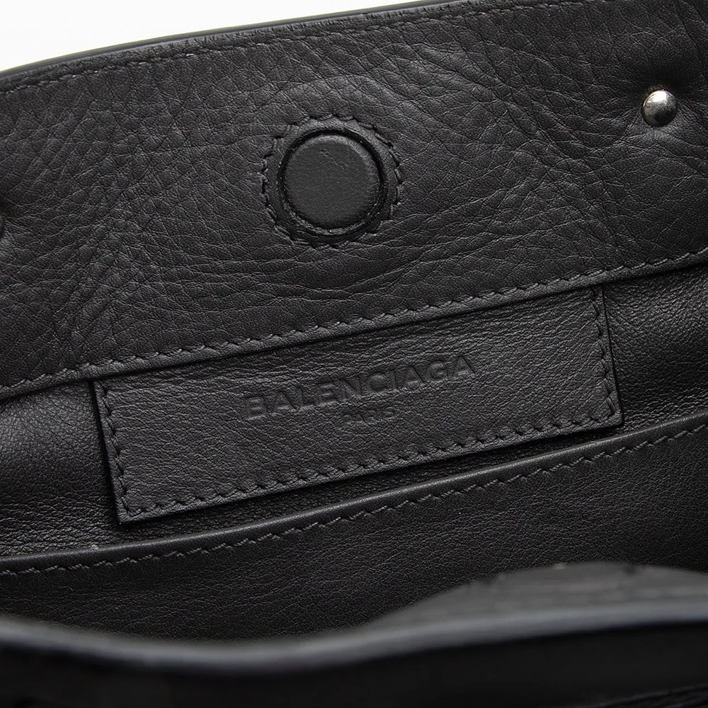 Balenciaga Grained Calfskin Papier A6 Zip Around Tote (SHF-18723)