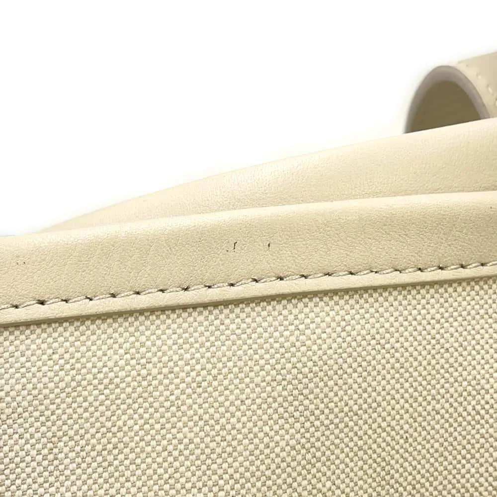BALENCIAGA Jumbo Tote Bag Off-white 692068 Canvas Leather Size Small