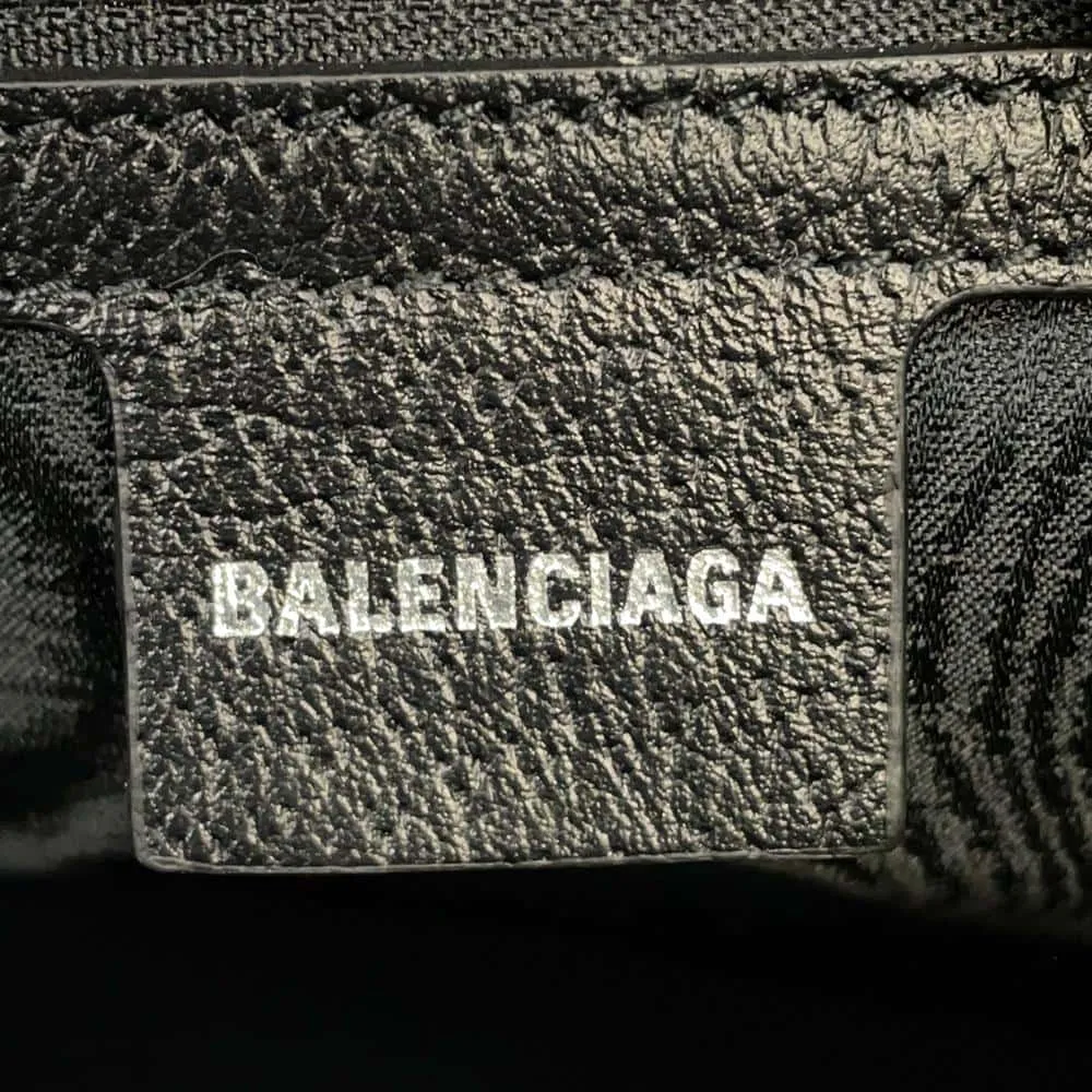BALENCIAGA The Hacker Project Tote Bag Gucci Collaboration Black 680125 Canvas Leather Size Medium