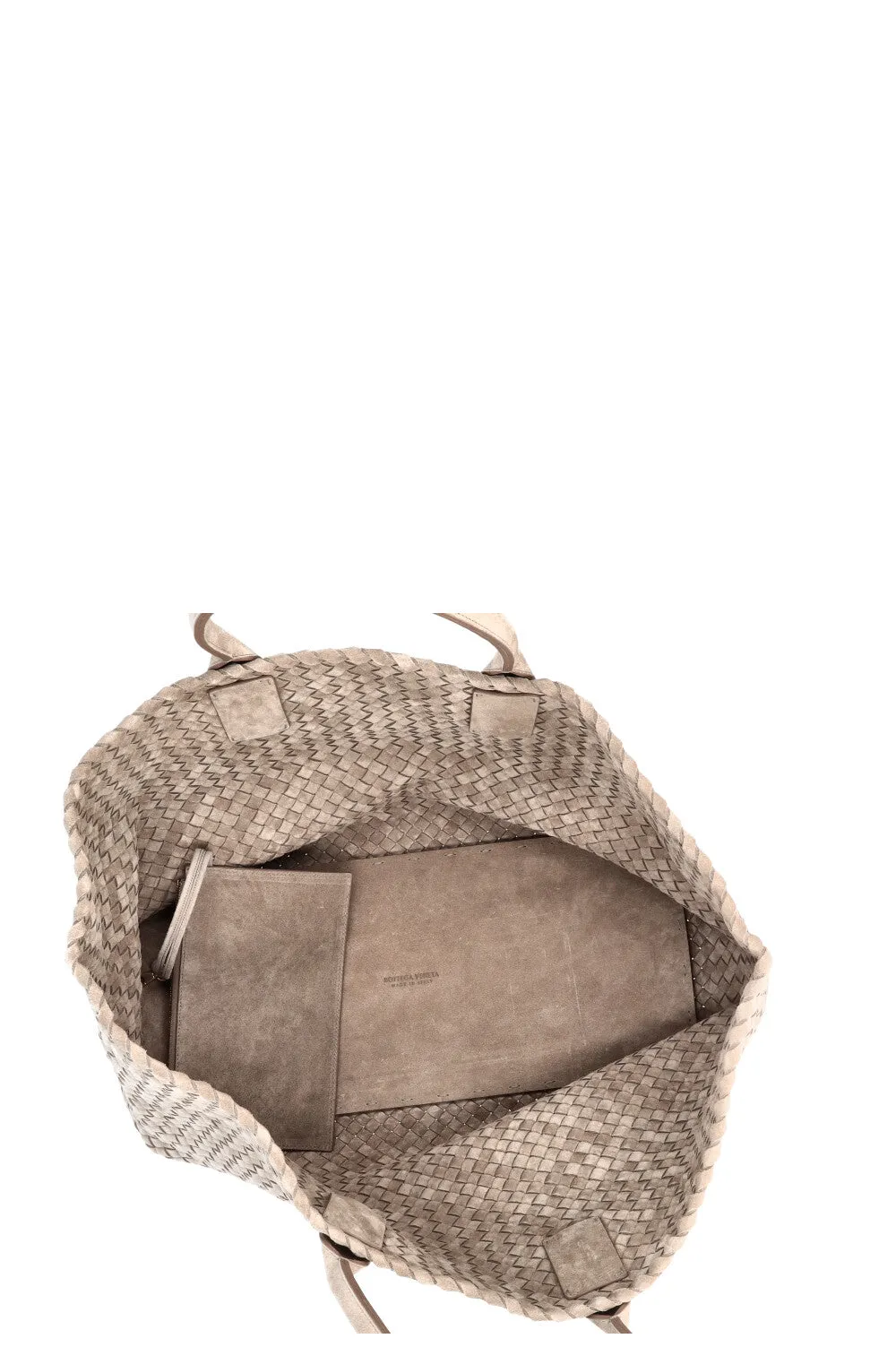 BOTTEGA VENETA Large Cabat Tote Suede Sage