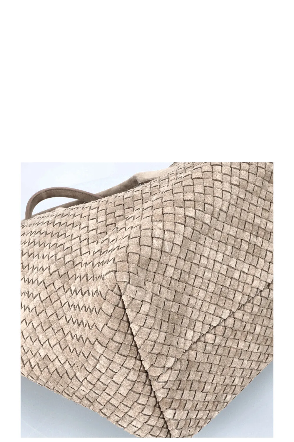 BOTTEGA VENETA Large Cabat Tote Suede Sage