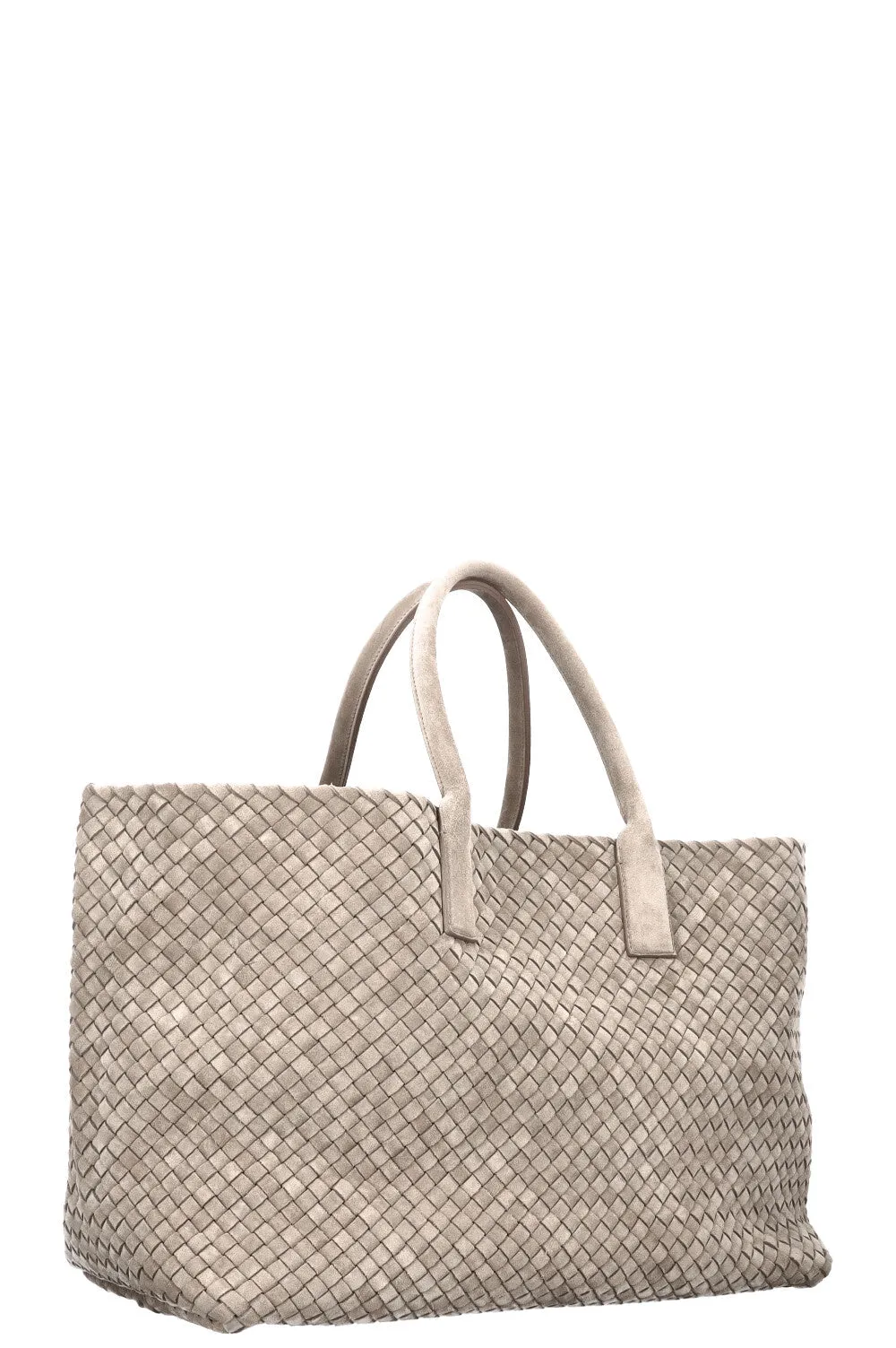 BOTTEGA VENETA Large Cabat Tote Suede Sage