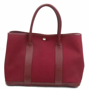 Brand Inspired Hermes Tote Bag Garden Party Pm Red Canvas (SHC7-10046)