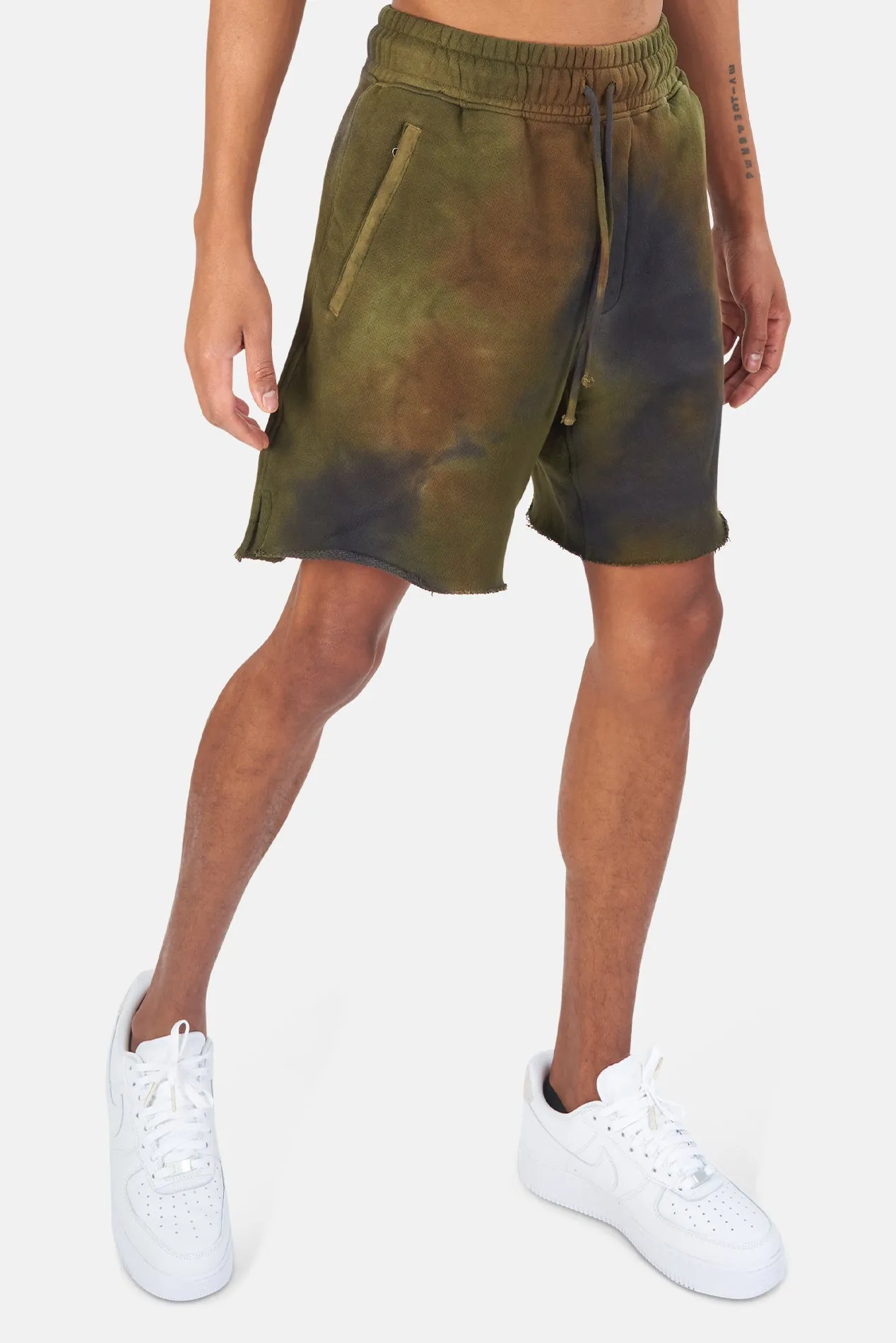 Bronx Zip Shorts Moss Haze