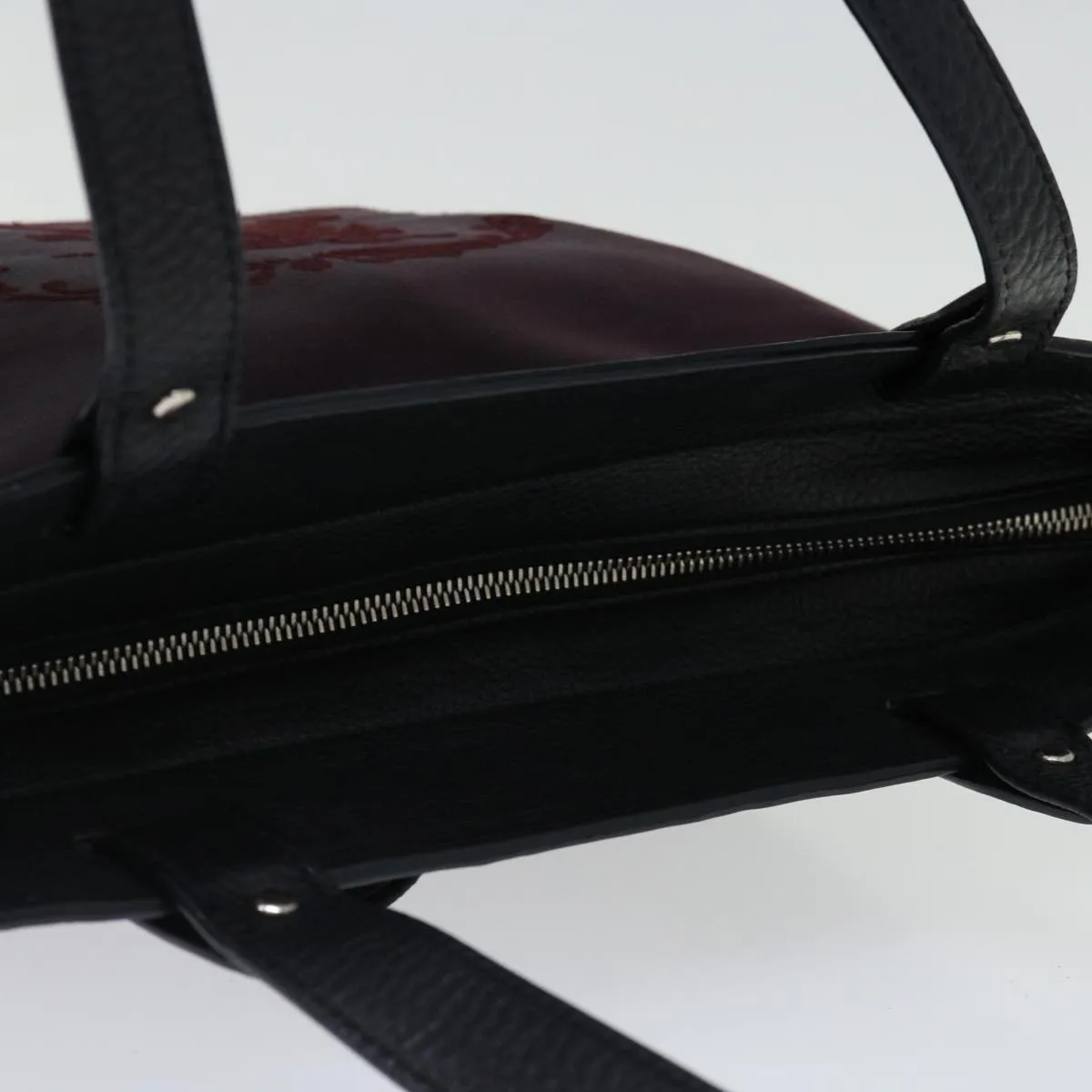 Burberry Burgundy Canvas Tote Bag ()