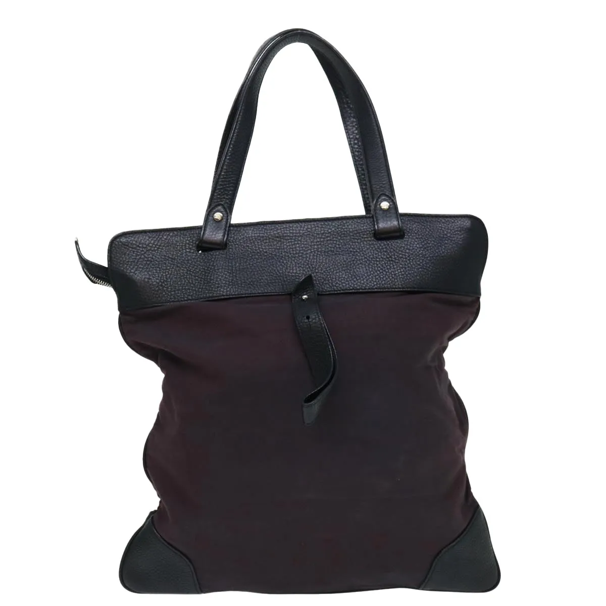 Burberry Burgundy Canvas Tote Bag ()