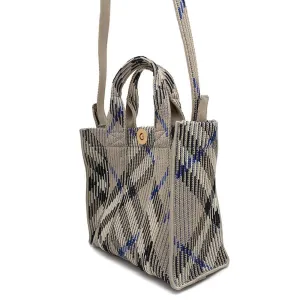 BURBERRY Check knit tote Leiken8090404 Nylon Size Mini