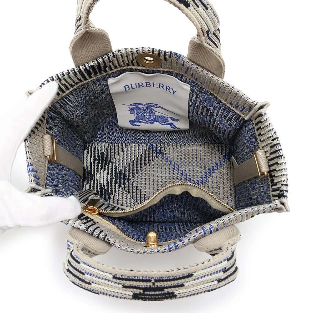 BURBERRY Check knit tote Leiken8090404 Nylon Size Mini