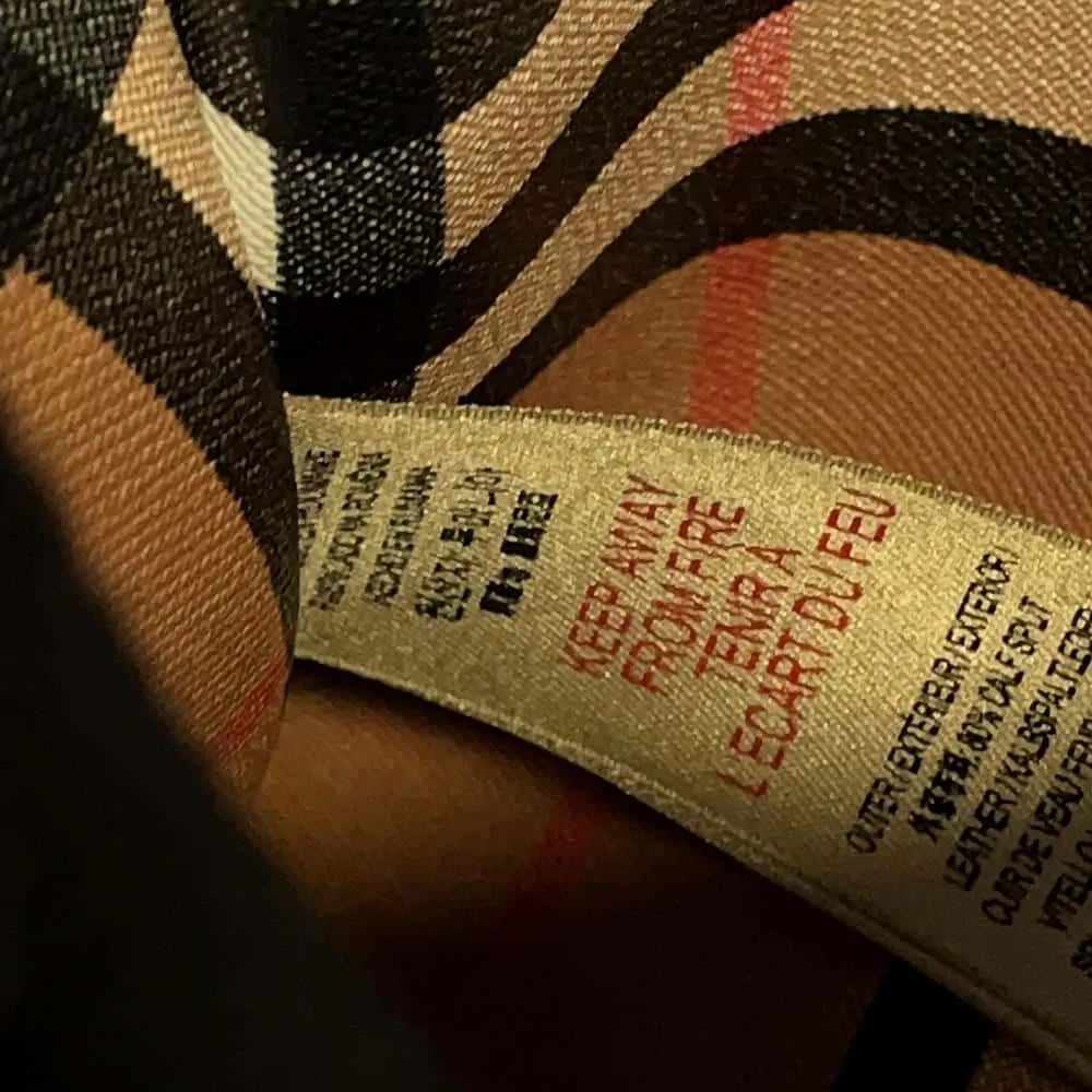 BURBERRY Crest Tote bold Leather