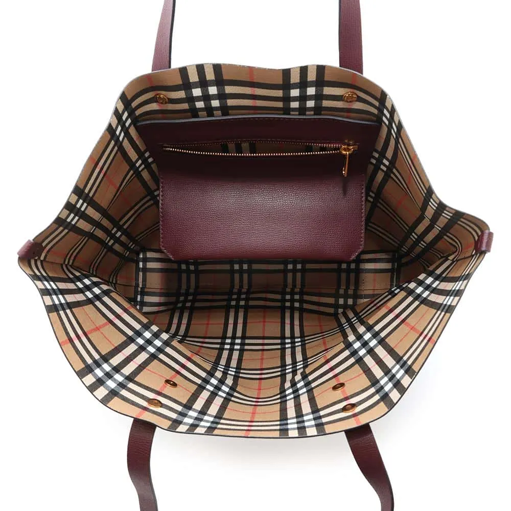 BURBERRY Crest Tote bold Leather