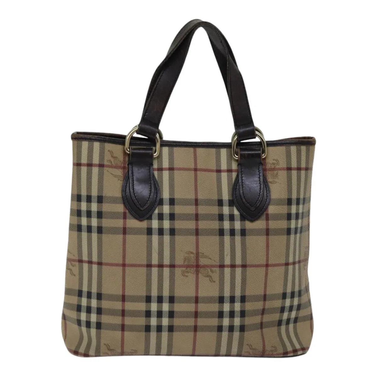 Burberry Haymarket Beige Canvas Tote Bag ()