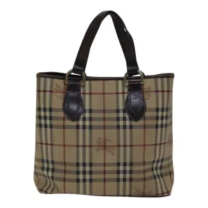 Burberry Haymarket Beige Canvas Tote Bag ()
