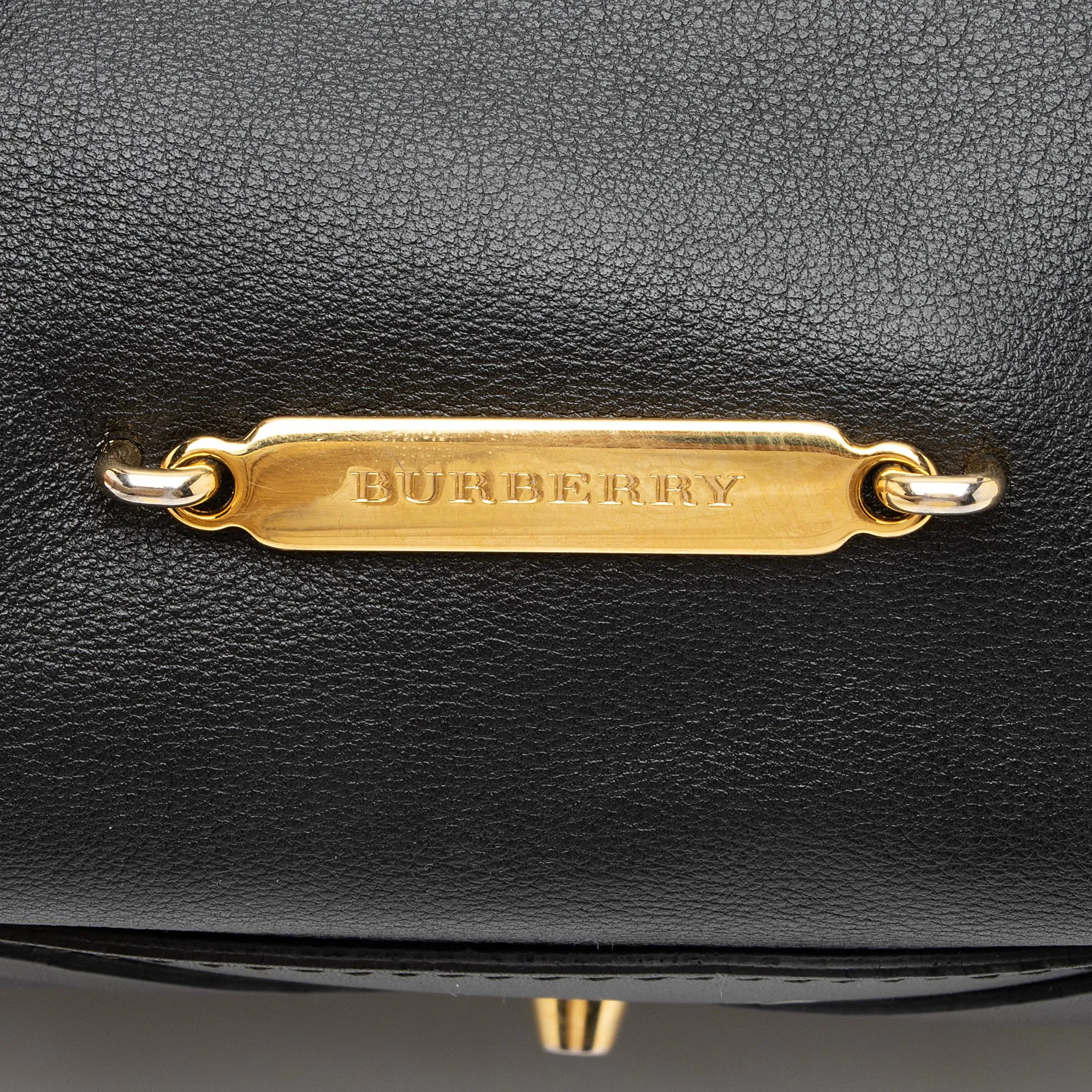 Burberry House Check Lambskin Bridle Salisbury Small Tote (SHF-mVCDxh)