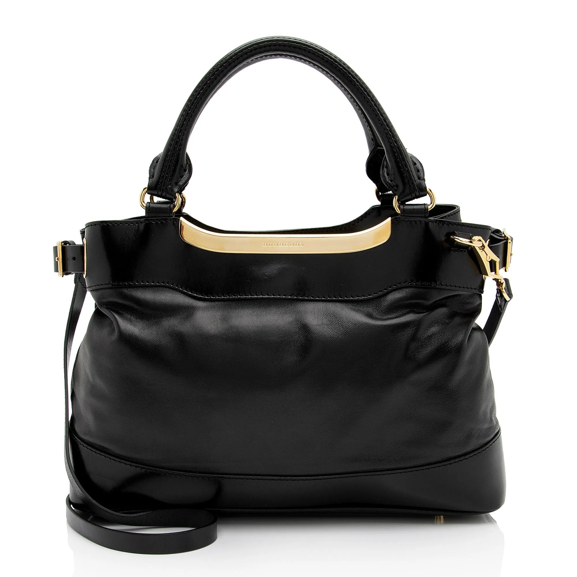 Burberry Lambskin Hepburn Convertible Tote (SHF-FHPl7M)