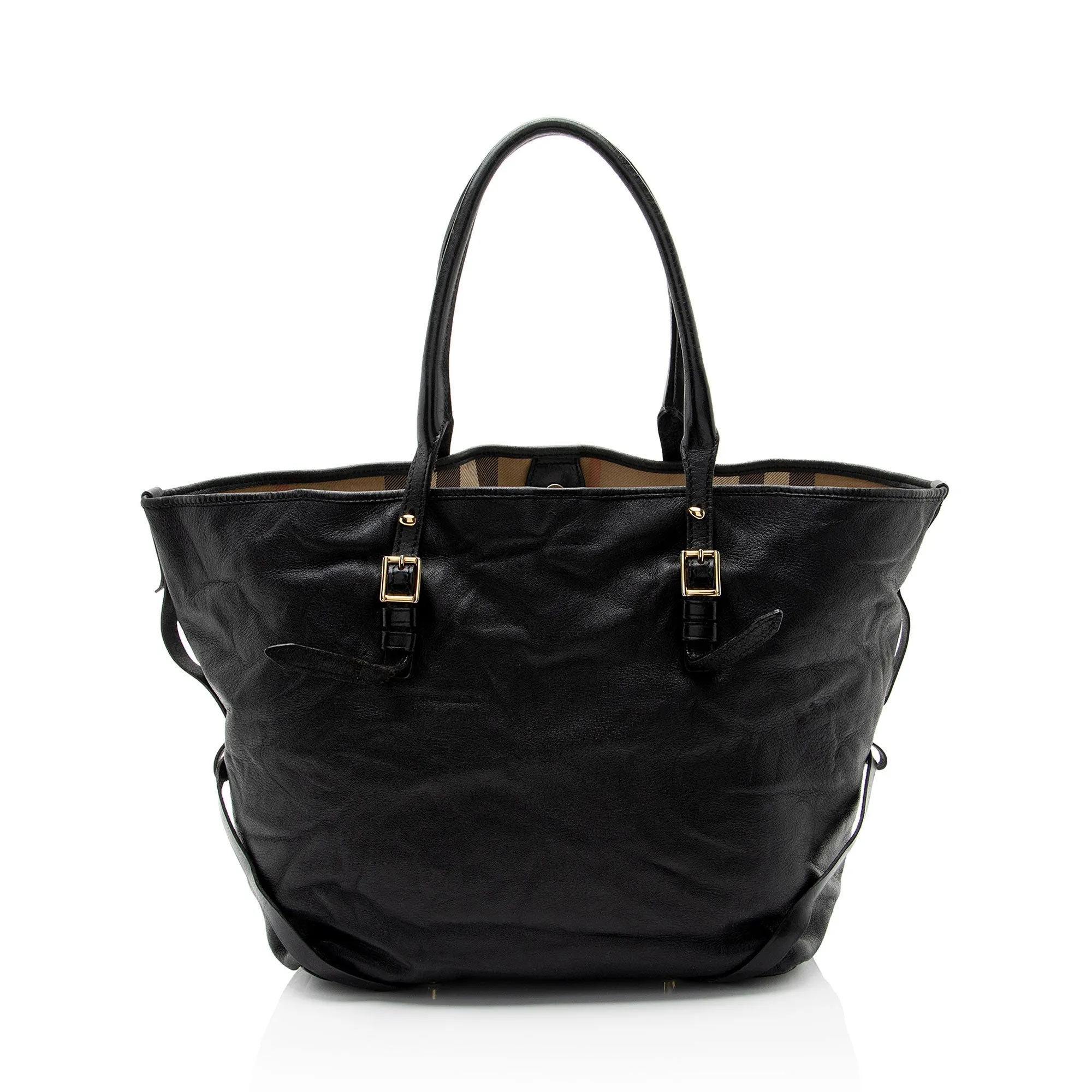 Burberry Lambskin Salisbury Bridle Medium Tote (SHF-aGNSFX)