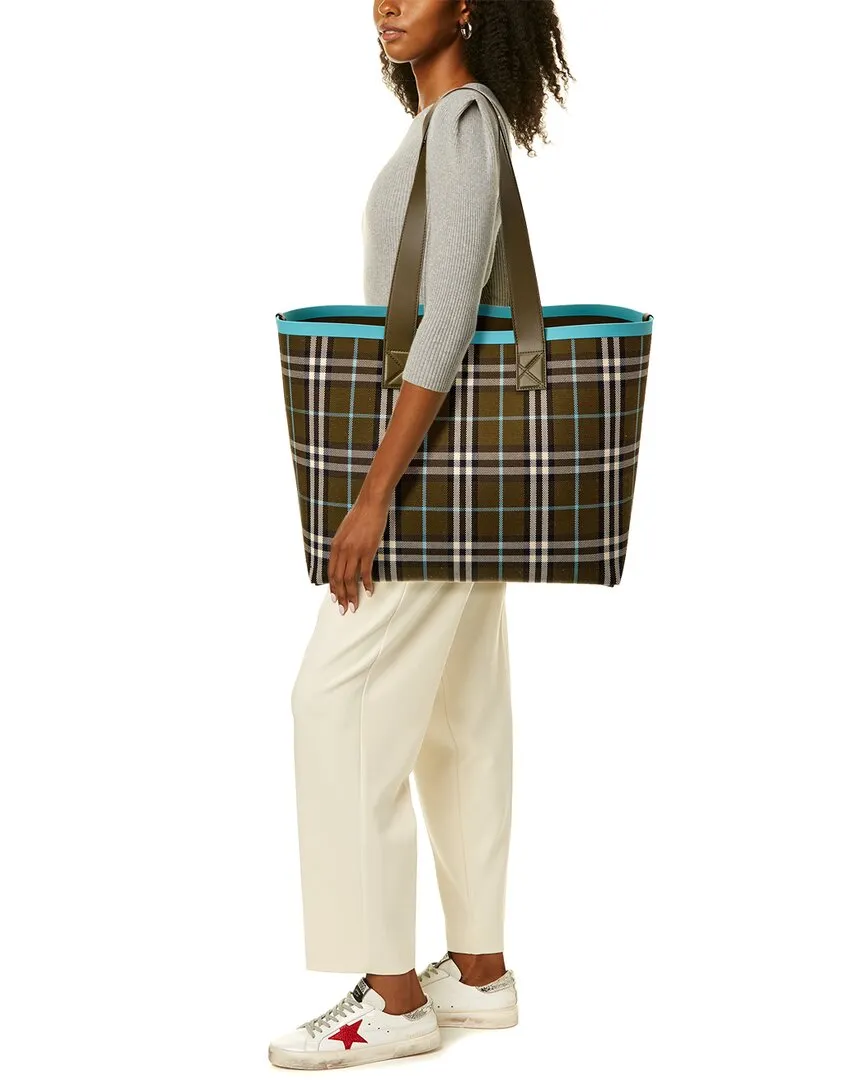 Burberry London Medium Canvas & Leather Tote