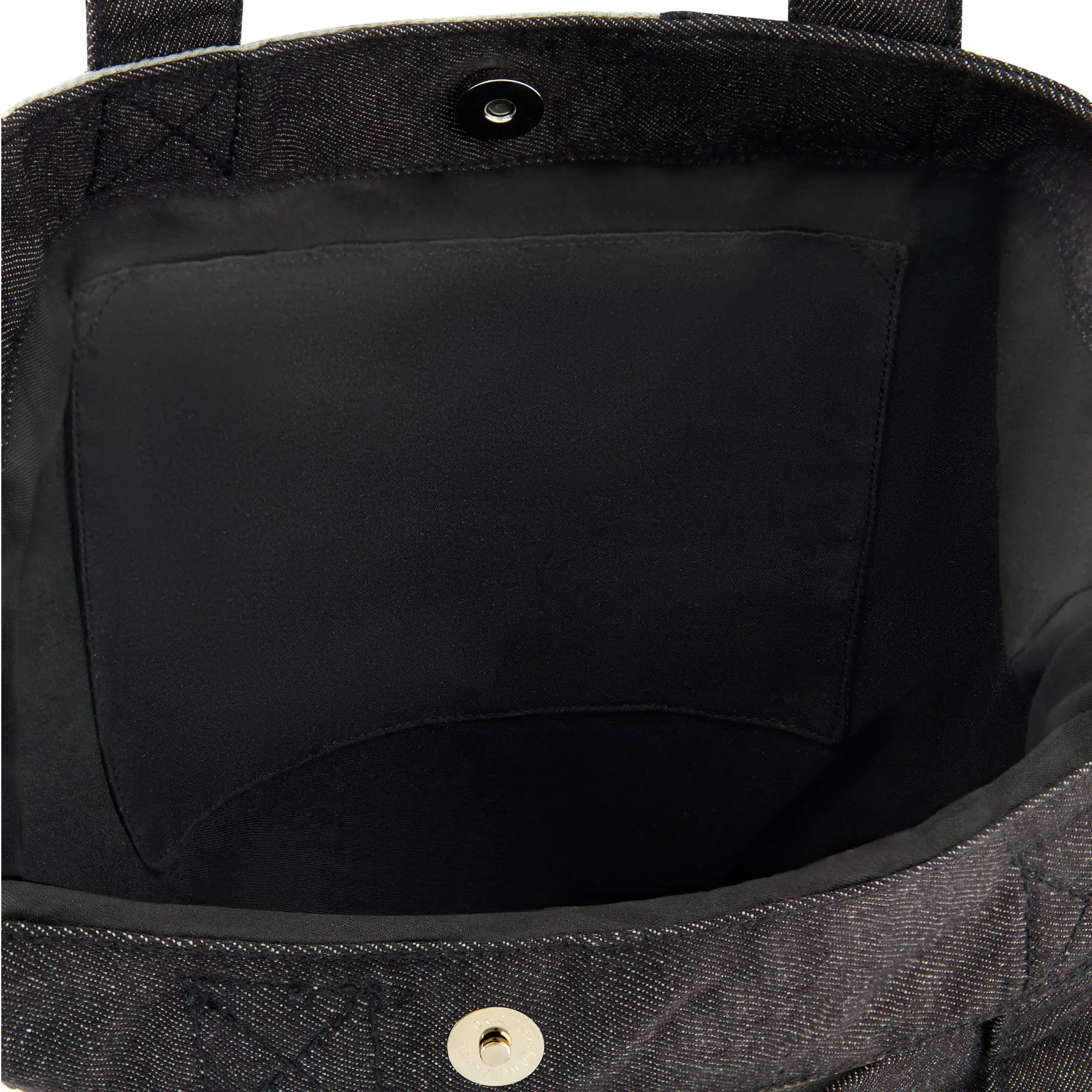 C & C California Denim Patchwork Tote with Pocket