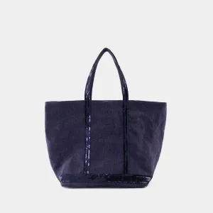 Cabas L Shopper Bag - Vanessa Bruno - Linen - Blue
