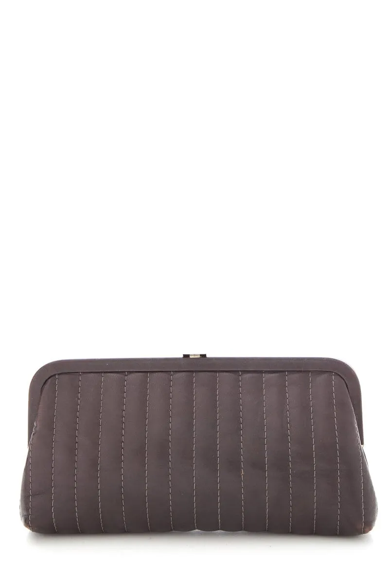 Chanel Vintage Brown Clutch