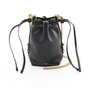Chloe Marcie Micro Leather Bucket Bag Black