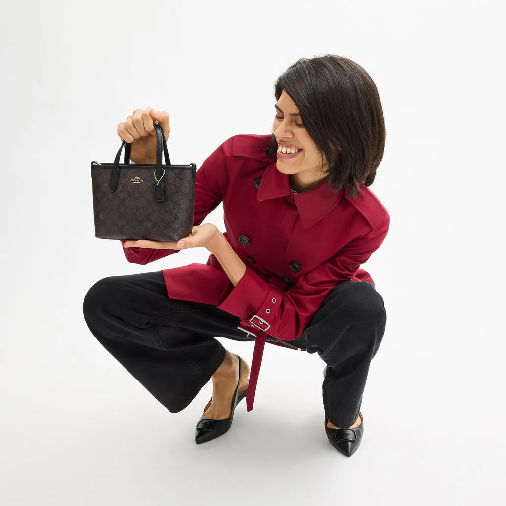 C.O.A.C.H City Mini Tote Bag In Signature Canvas